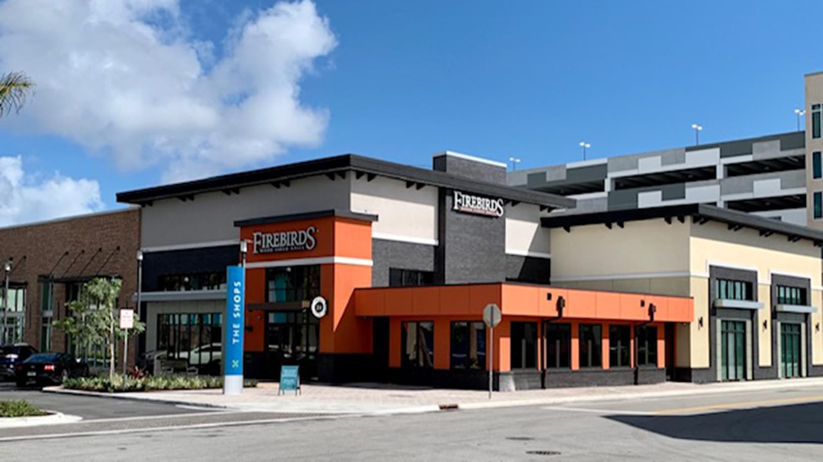 Exterior of the Firebirds Wood Fired Grill in Dania Beach, FL