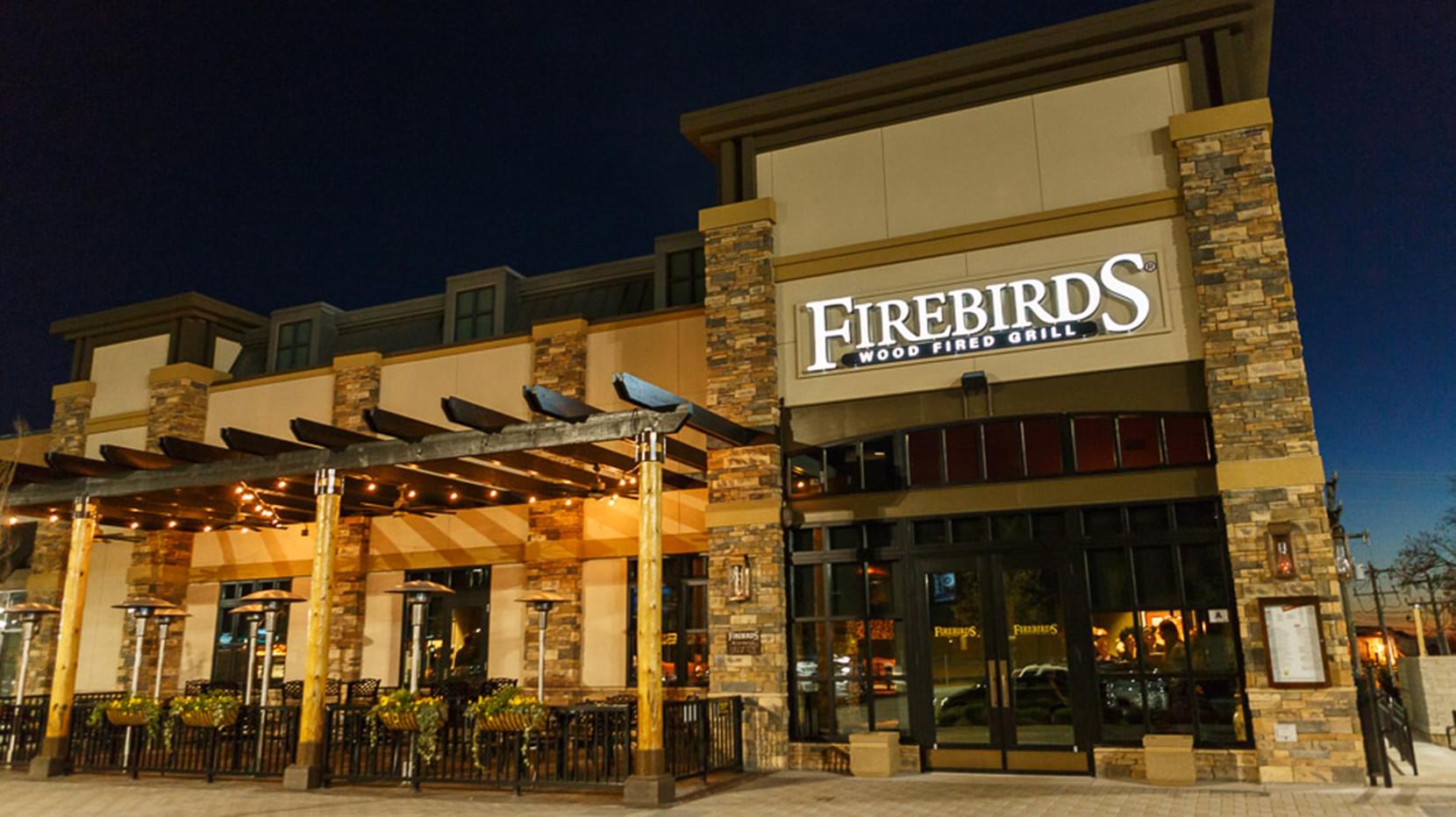 Exterior of Firebirds Wood Fired Grill in Greenville, SC