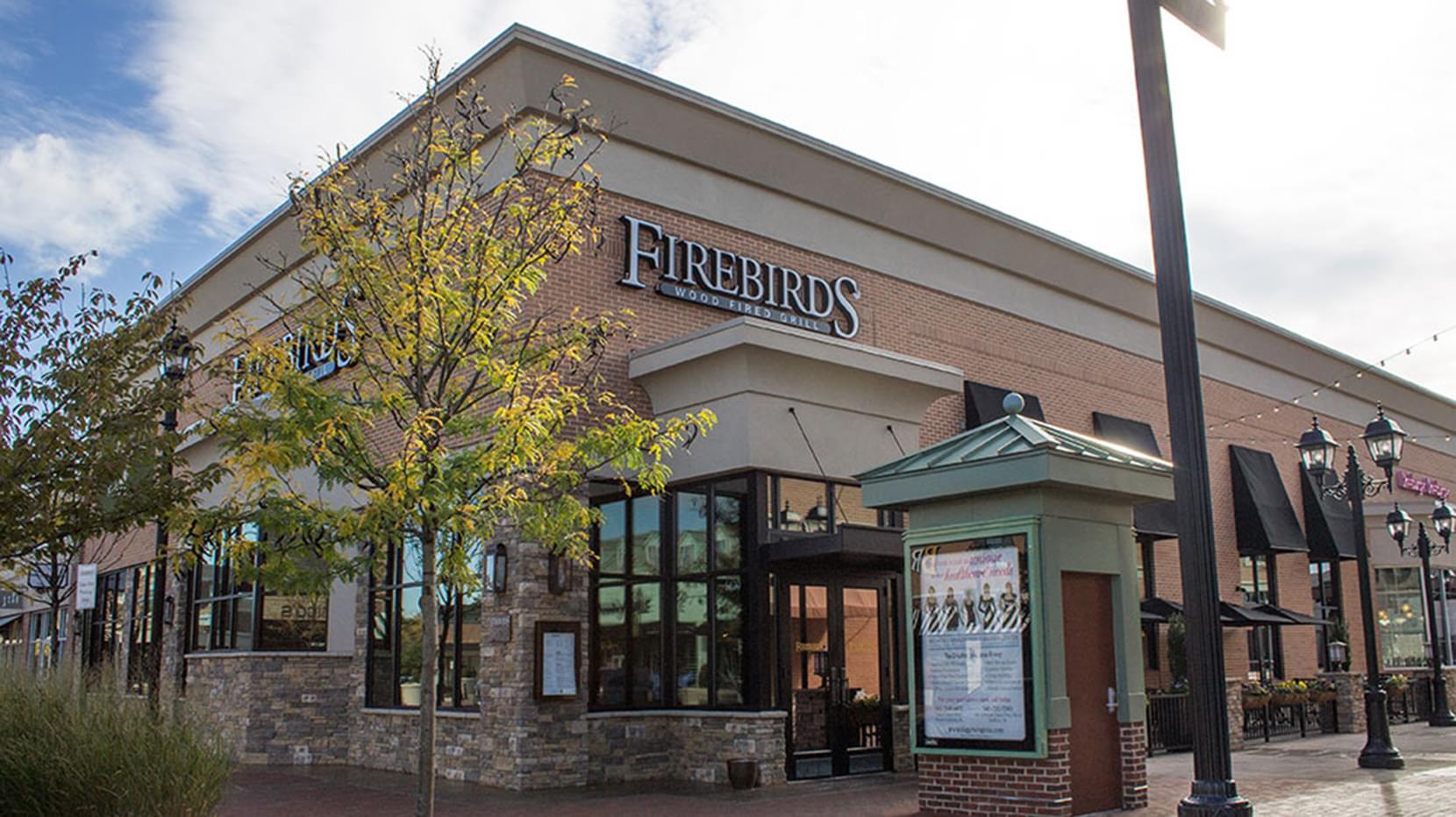 Exterior of Firebirds Wood Fired Grill in Fredericksburg, VA