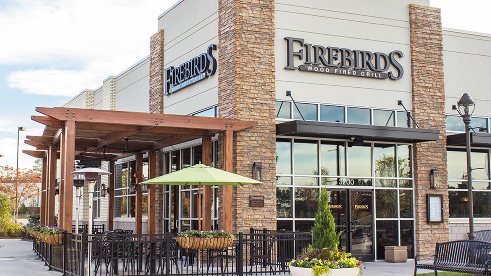 Exterior of Firebirds Wood Fired Grill in Morrisville, NC