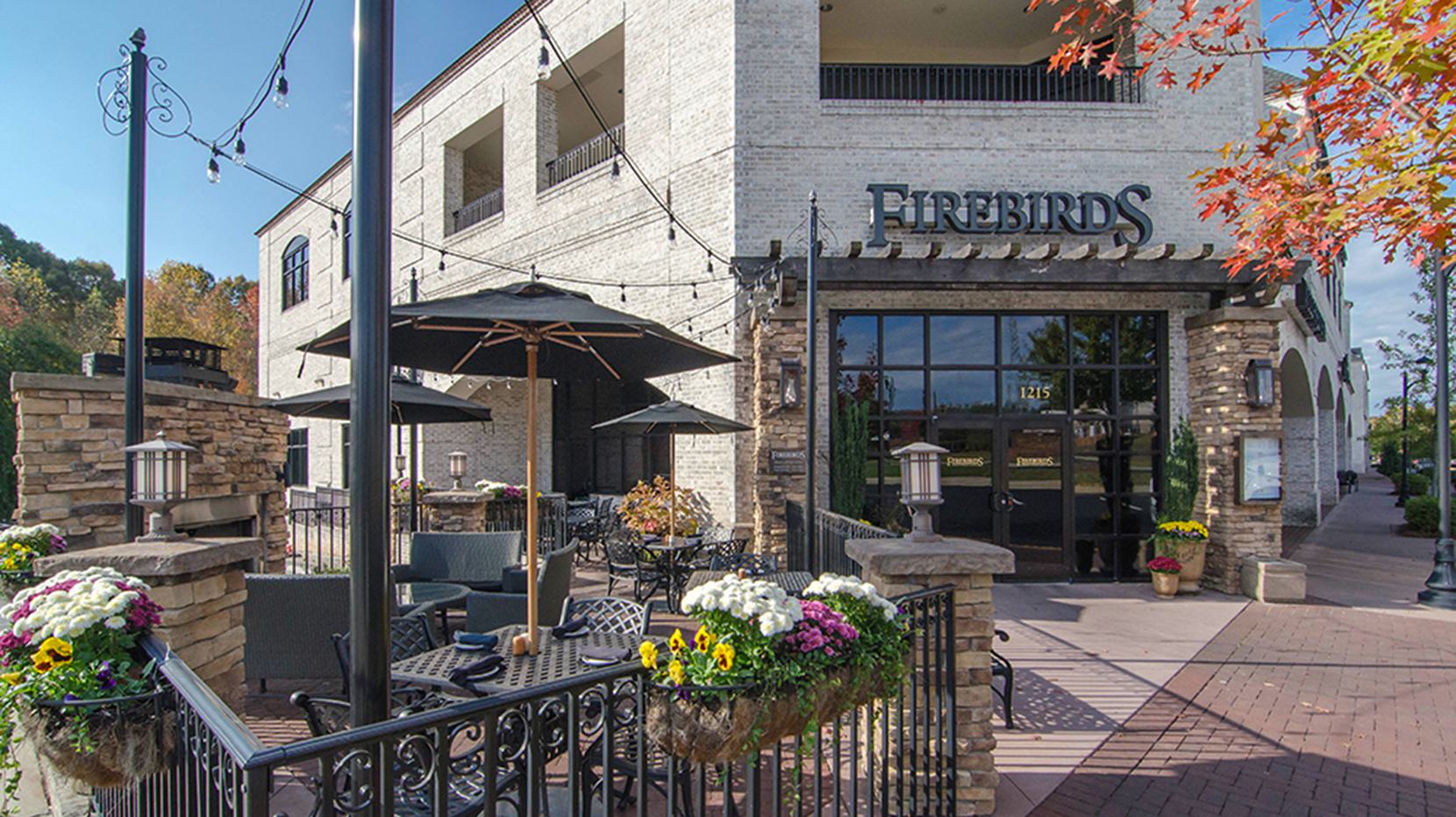 Exterior of Firebirds Wood Fired Grill in Winston-Salem, NC