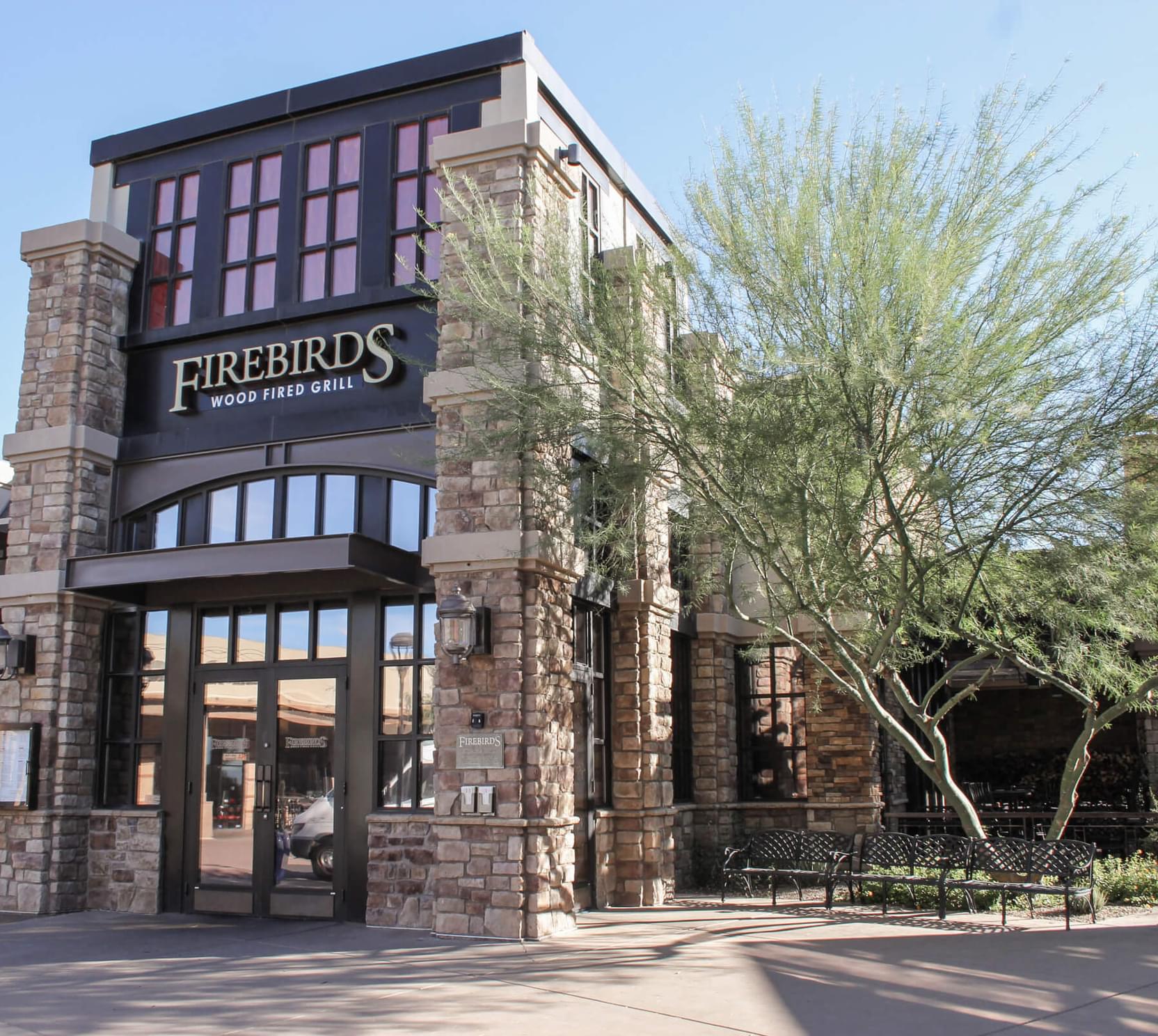 The exterior of Firebirds Wood Fired Grill Tucsonlocation.